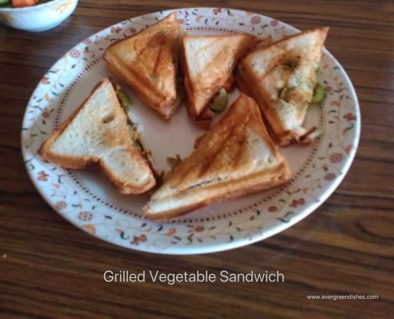 Grilled Vegetable Sandwich | Easy Breakfast Recipe - Ever Green Dishes