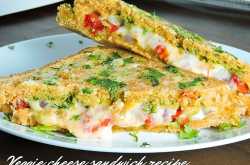 Grilled veggie cheese sandwich recipe | How to make cheese sandwich recipe - Silpa\