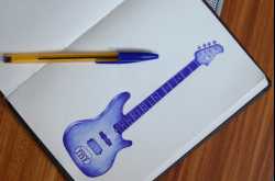 Guitar - Ball pen drawing