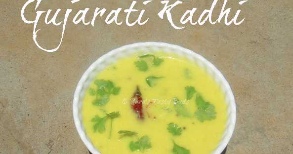 Gujarati Kadhi - A Curd Based Besan Curry