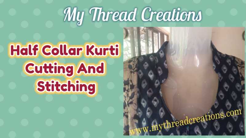 Half Collar Kurti Cutting And Stitching