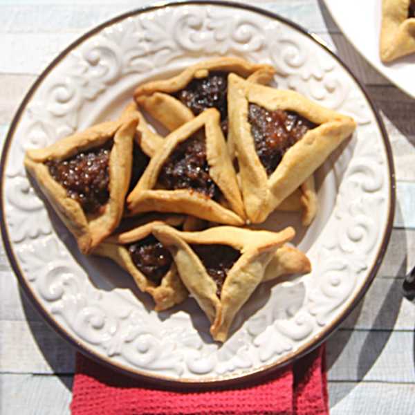 Hamantaschen - Buttery Cookie Triangles With Prune Filling - Spice Chronicles