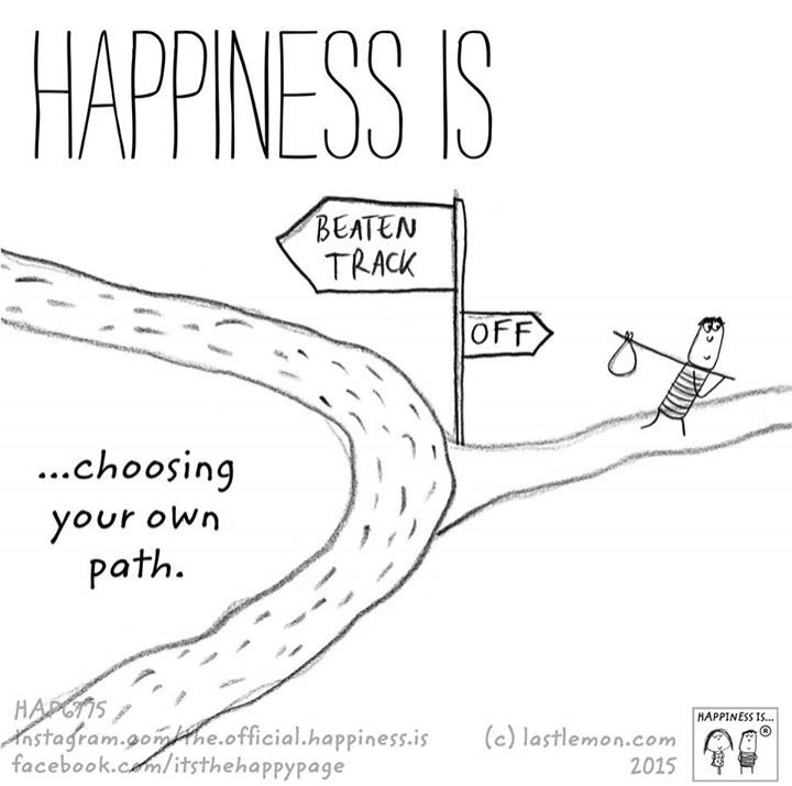 Happiness Is ... Choosing Your Own Path