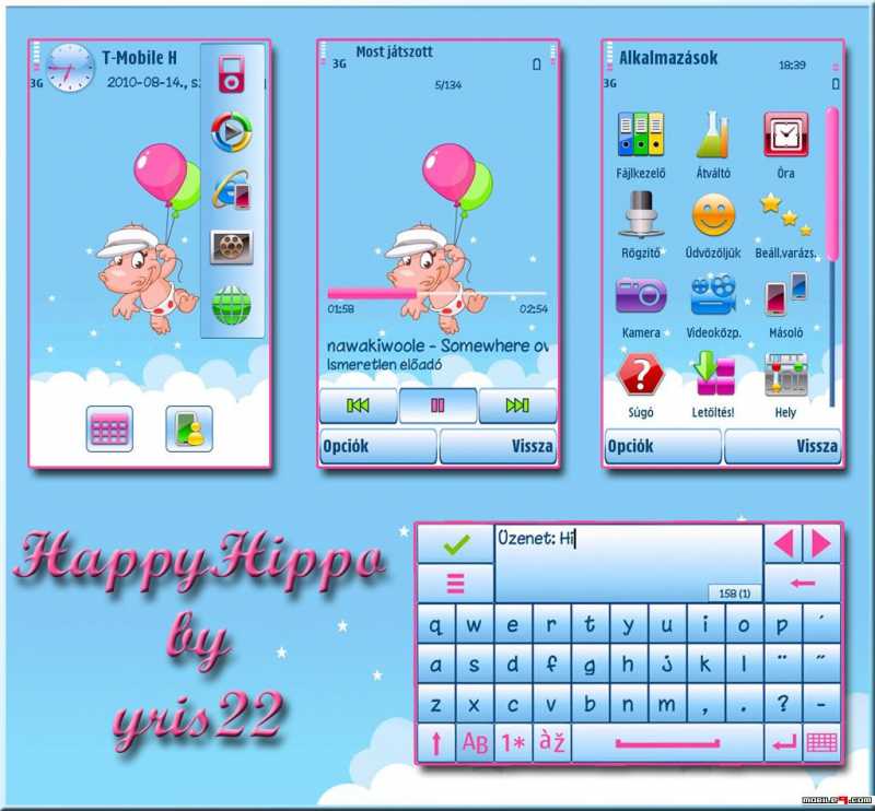 Happy Hippo Theme For S60 5th Edition Phones