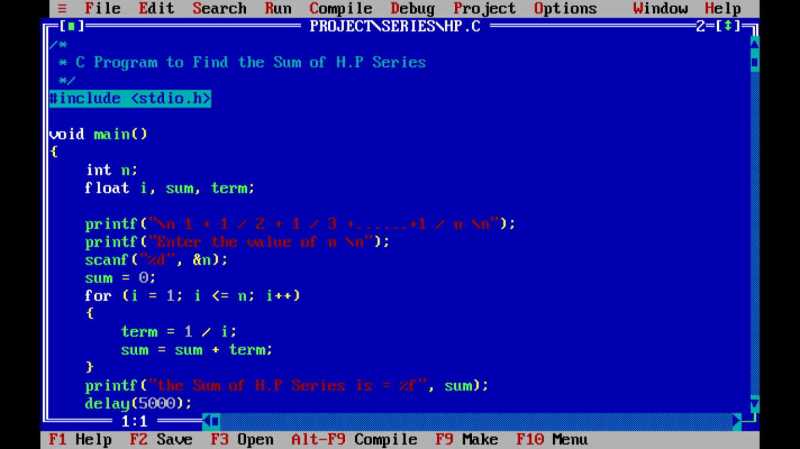 Harmonic Progression-Write A Program To Find SUM Of Infinite HP.- C Programming Examples