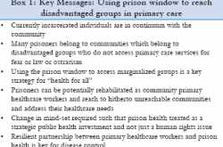 Health and beyond…strategies for a better India: using the “prison window” to reach disadvantaged groups in primary care