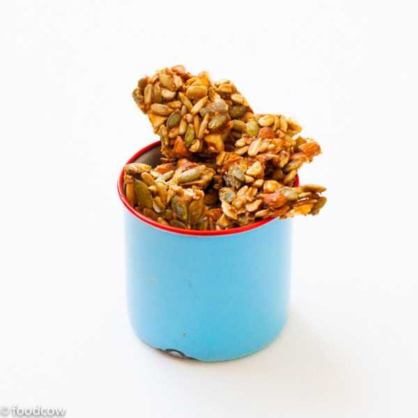 Healthy Seeds & Nuts Chikki or Brittle Made With Jaggery (Palm Sugar)