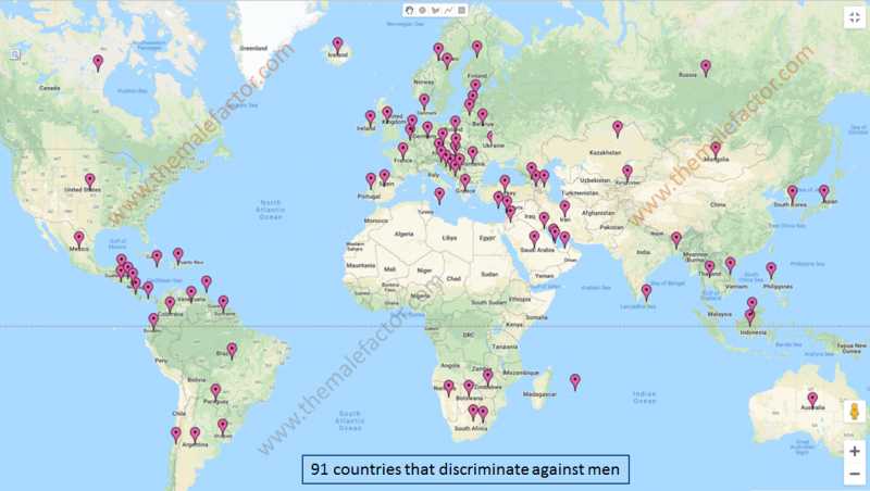 Here Are The 91 Countries Of The World Where Men Are At Disadvantage