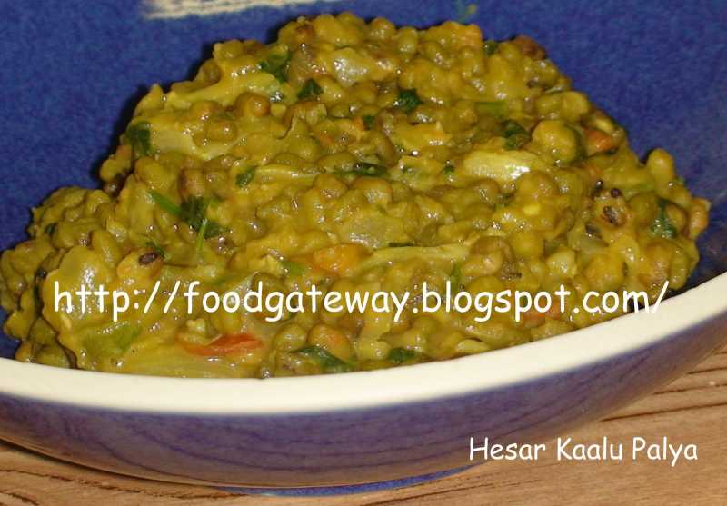 Hesar Kal Palya / Green Moong Lentil Curry