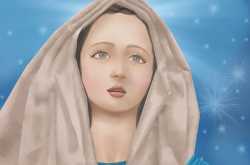 Holy Mary, Digital Painting by Biju, Indian artist from Kerala