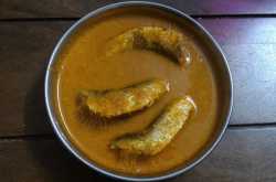 Home made meals : Improve healthy food dose with Sardine Curry, brown rice and shrimp sabji