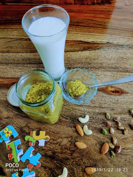Homemade Nutritious Health Drink Powder For Milk.