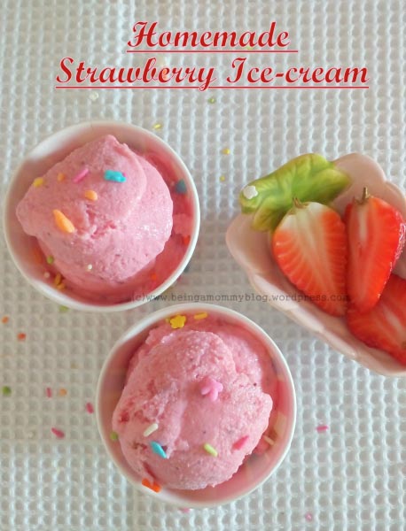 Homemade Strawberry Ice-cream