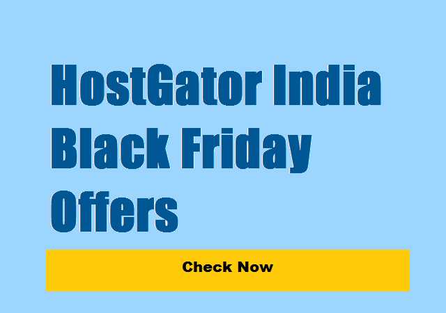HostGator India Black Friday Offer 2018
