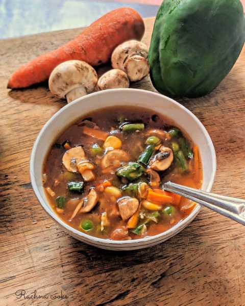 Hot And Sour Soup Recipe - Rachna Cooks