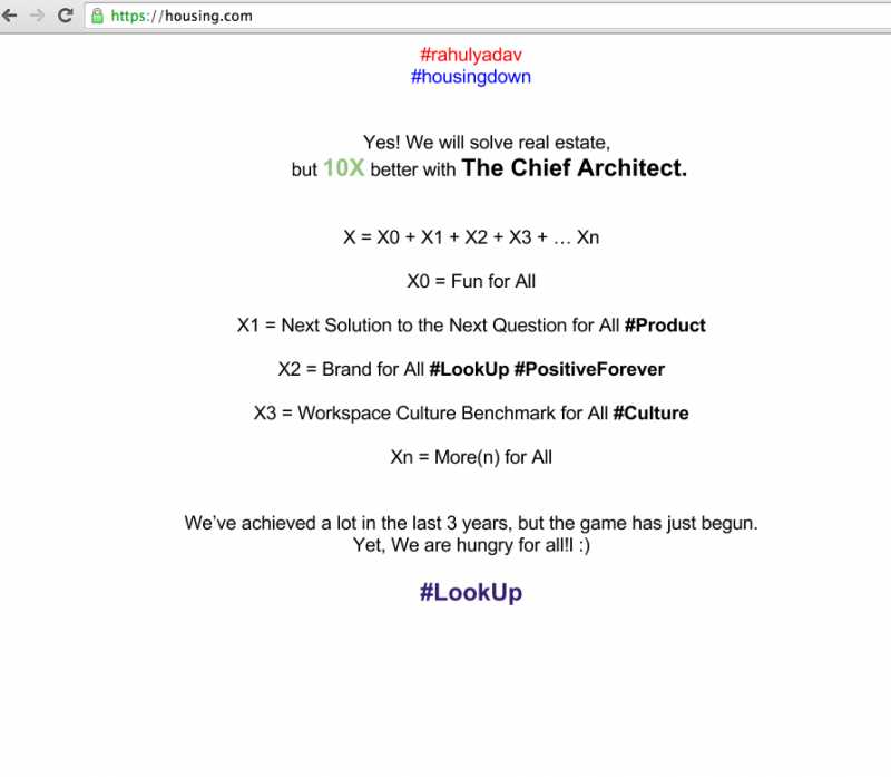 Housing.com Website Is Hacked!!!!!