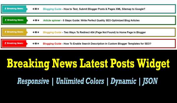 How To Add Recent Posts Ticker With Labels In Blogspot Blogs?