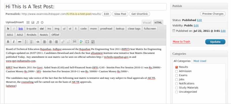 How To Include Your Adsense Ads In Your Individual Posts?