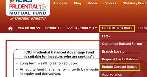 How To Online Update Or Change Email ID And Mobile In ICICI Mutual Fund?