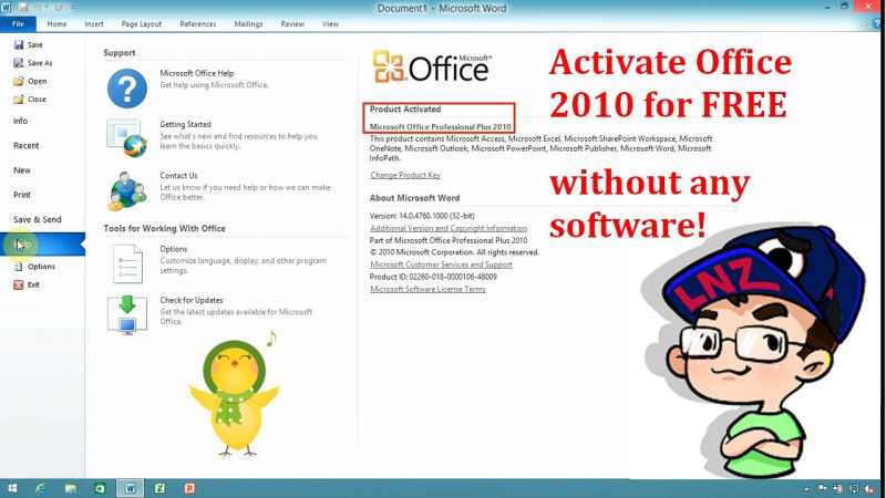 How To Activate Microsoft Office 2010 -