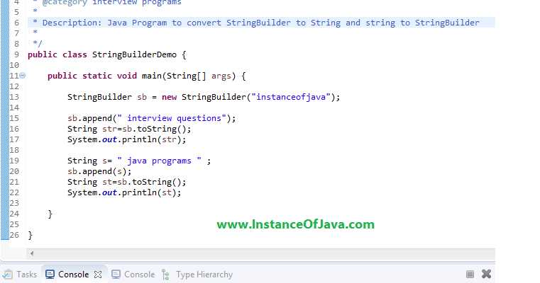 How To Convert String To StringBuilder And Vise Versa In Java