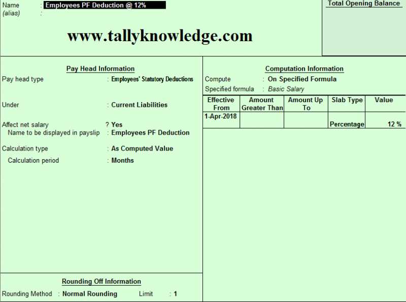 How To Create Employee Statutory Deduction Pay Head In Tally For Payroll?
