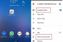 how to create google drive file shortcut on android home screen