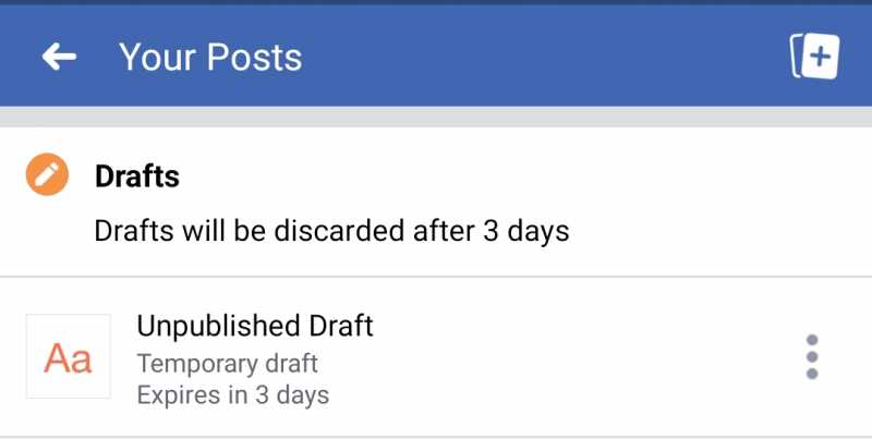 How To Find Drafts On Facebook App For Android And IPhone