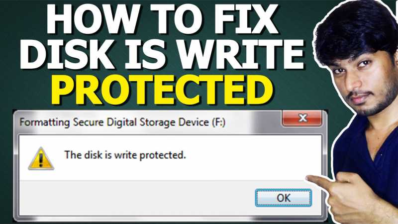 How To Fix The Disk Is Write Protected - Remove Write Protection On SD Card