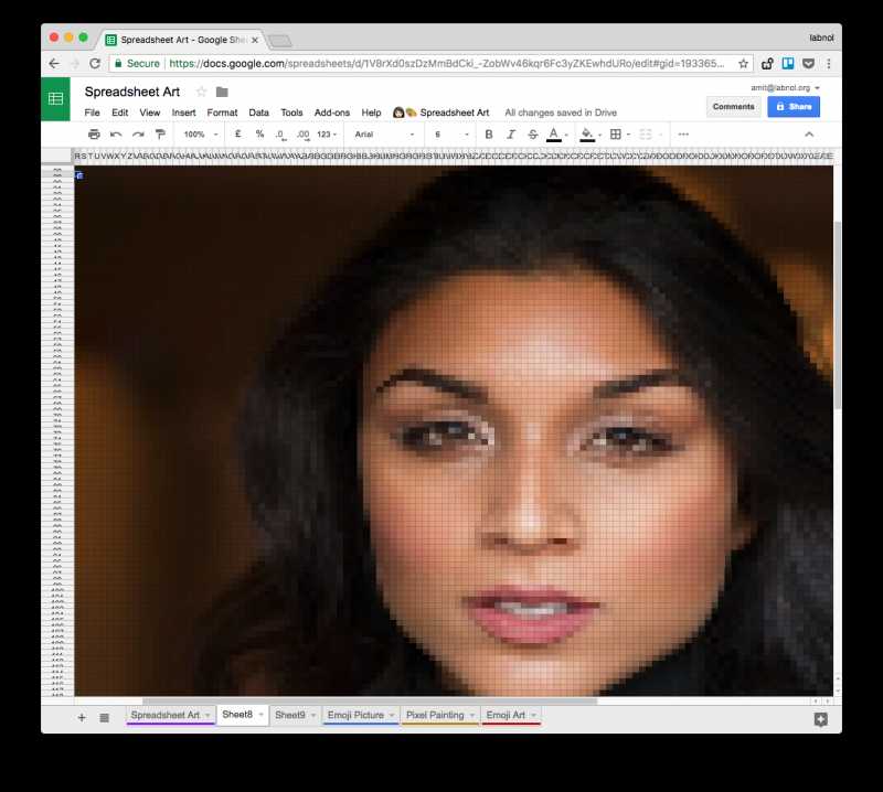 How To Make Pixel Paintings With Google Spreadsheets