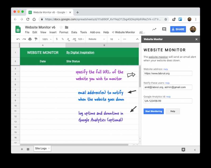 How To Monitor Your Website’s Uptime With Google Sheets