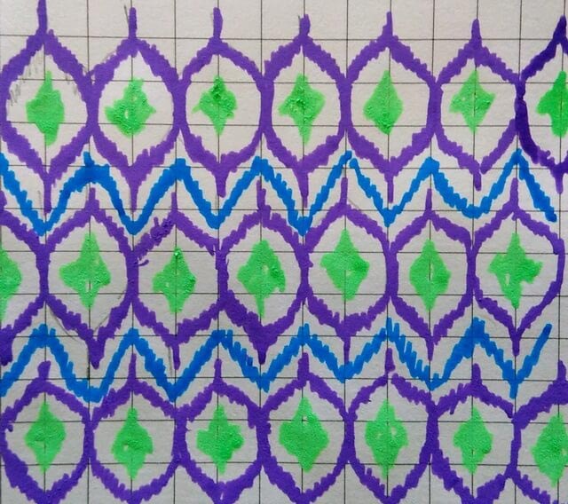 How To Paint Ikat Designs - LilCreativeKids