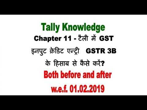 How To Pass Input Credit Setoff Entry In Tally As Per GSTR 3B
