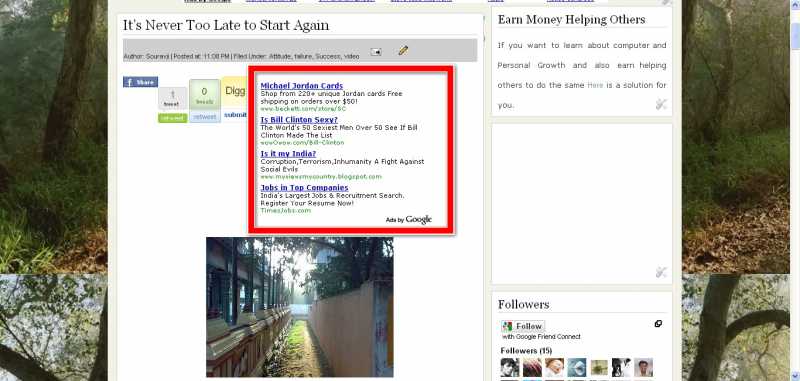How To Place Adsense Ad Within Each Blogger Blog Post