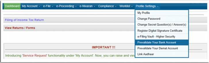 How To Pre-Validate Bank Account To Receive Income Tax Refund? - BasuNivesh