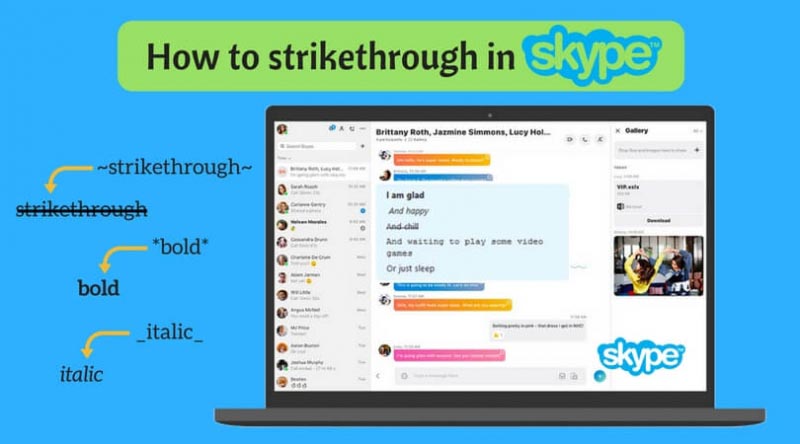 How To Strikethrough In Skype | Skype Formatting Guide