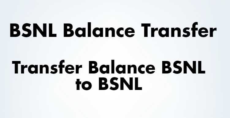 How To Transfer BSNL Main Account Balance | Tech Maniya