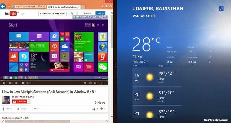 How To Use Multiple Screens In Window 8 / 8.1