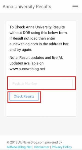 How To Check Anna University Results April May 2019 Without DOB?