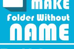 How to create folder without name in windows