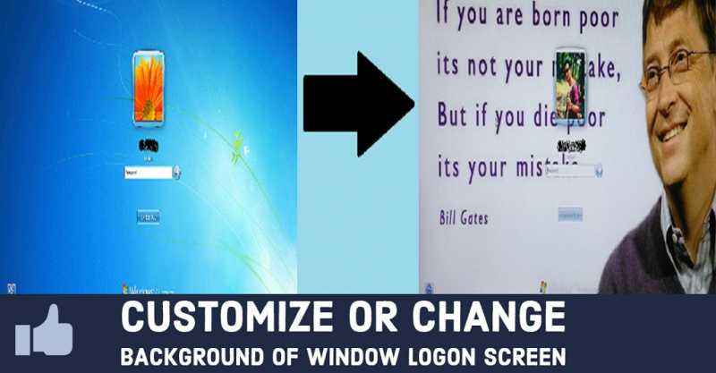 How To Customize Or Change Background Of Window Logon Screen | Trick