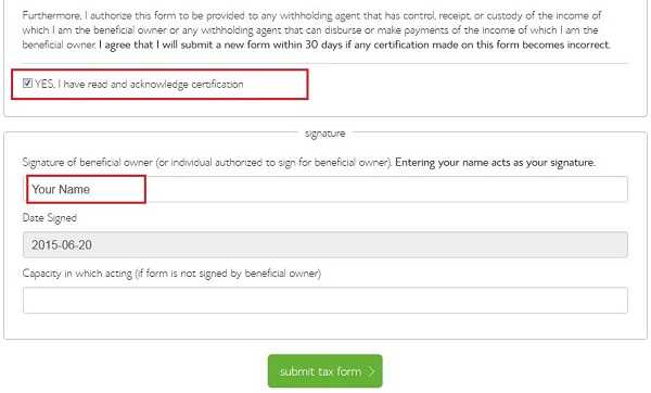 How To Fill Out BlueHost Affiliate Tax Form For Non-US Residents