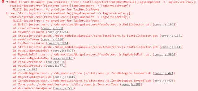 How To Fix NullInjectorError: No Provider For TagServiceProxy