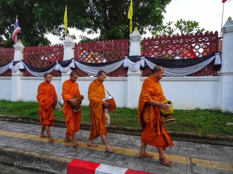 How To Give Alms To Buddhist Monks - Old Phuket Town