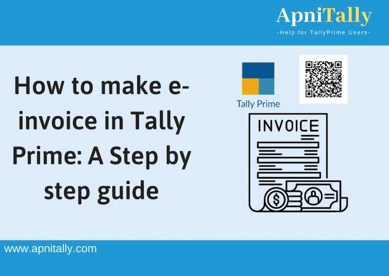 How To Make E-invoice In Tally Prime