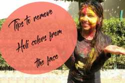 How to remove Holi color from the face