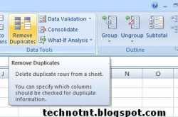 How to remove duplicate values from Excel 2007