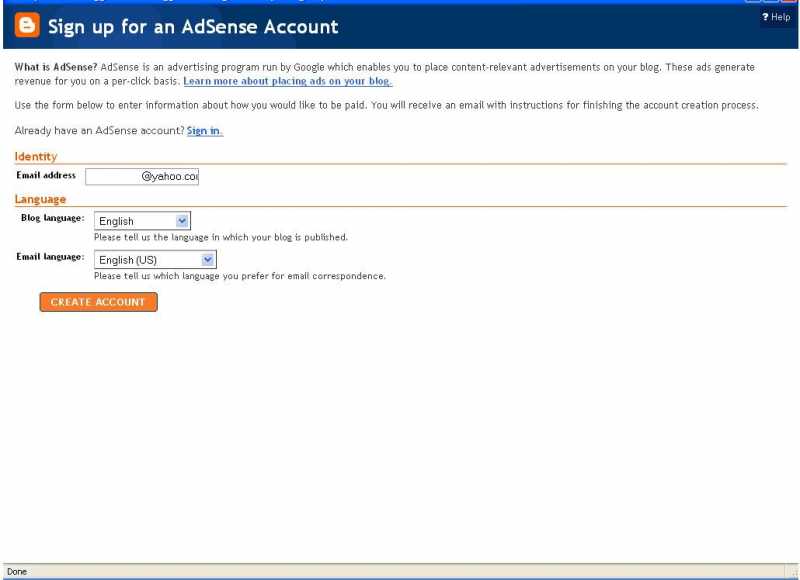 How To Sign Up An Adsense Account
