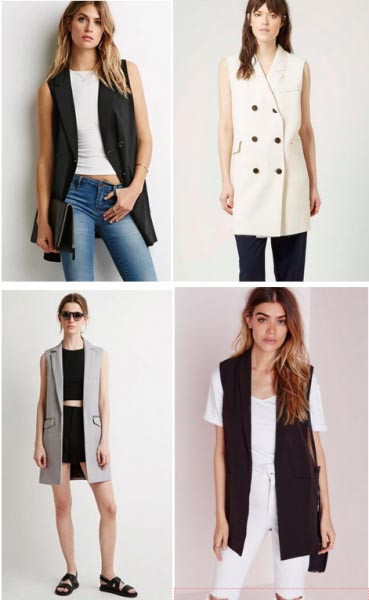 How To Wear: Sleeveless Blazer/ Long Vest For Fall/Winter 2015