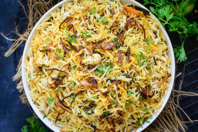 Hyderabadi Vegetable Dum Biryani 